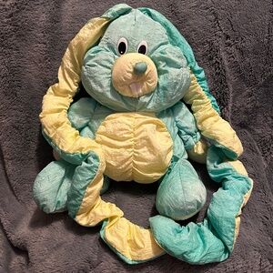 Vintage Retro The Good Stuff Inc. Parachute Bunny Plush Toy Long Ears 1980s-90s